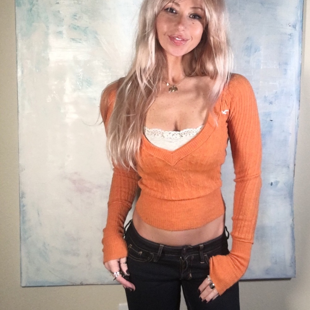 Hollister Orange crop top